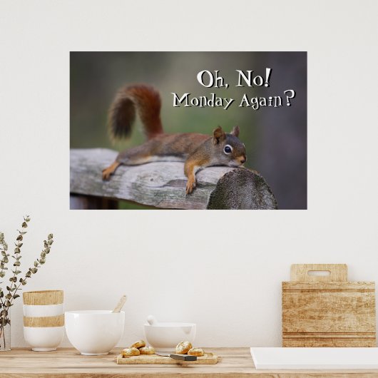 Funny Squirrel Poster (Küche)