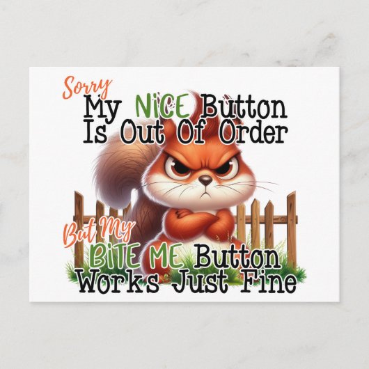 Funny Squirrel Postkarte (Vorderseite)