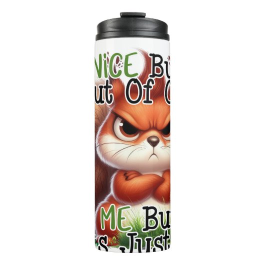 Funny Squirrel Tumbler Thermosbecher (Vorderseite)