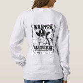 Funny Squirrel Wanted Poster | Bird Seed Bandit Co Sweatshirt (Rückseite)