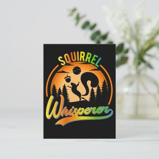 Funny Squirrel Whisperer Nut Lover Postkarte (Stehend Vorderseite)