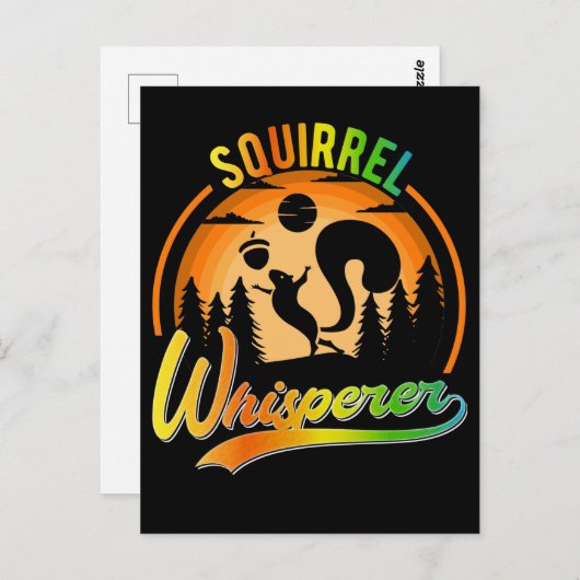 Funny Squirrel Whisperer Nut Lover Postkarte (Vorne/Hinten)