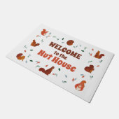 Funny Squirrels Fußmatte (Schrägansicht)