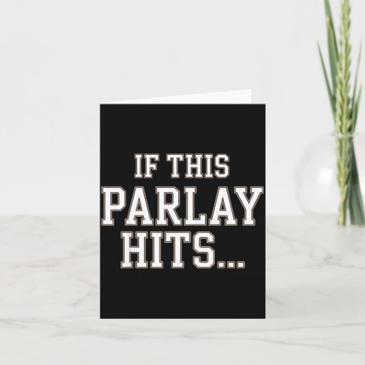 Funny Srts Betting Design For Men Women Srts Gambl Karte (Vorderseite)