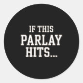 Funny Srts Betting Design For Men Women Srts Gambl Runder Aufkleber (Vorderseite)