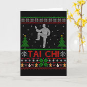 Funny Srts Lover Santa Ugly Tai Chi Christmas Karte (Gelbe Blume)