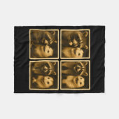 Funny Ssum And Raccoon Photobooth Selfie Trash Fer Fleecedecke (Vorderseite (Horizontal))