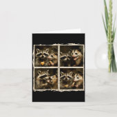 Funny Ssum And Raccoon Photobooth Selfie Trash Fer Karte (Vorderseite)