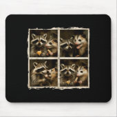 Funny Ssum And Raccoon Photobooth Selfie Trash Fer Mousepad (Vorne)