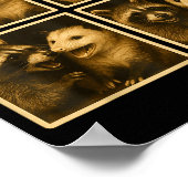 Funny Ssum And Raccoon Photobooth Selfie Trash Fer Poster (Ecke)