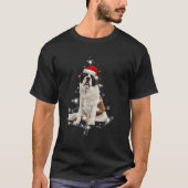 Funny St Bernard Weihnachtsbaum T-Shirt (Vorderseite)