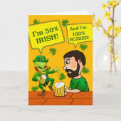 Funny St. Paddy's Day Bud Dancing Alien Leprechaun Karte (Gelbe Blume)