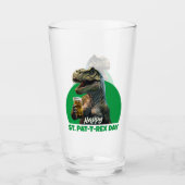Funny St. Pat-T-Rex Celebration Bierliebhaber Dino Glas (Vorderseite)