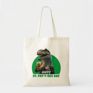Funny St. Pat-T-Rex Celebration Bierliebhaber Dino Tragetasche