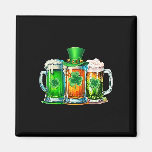 Funny St Patrick Day Irish Ireland Flaggen Grüner Magnet (Vorne)