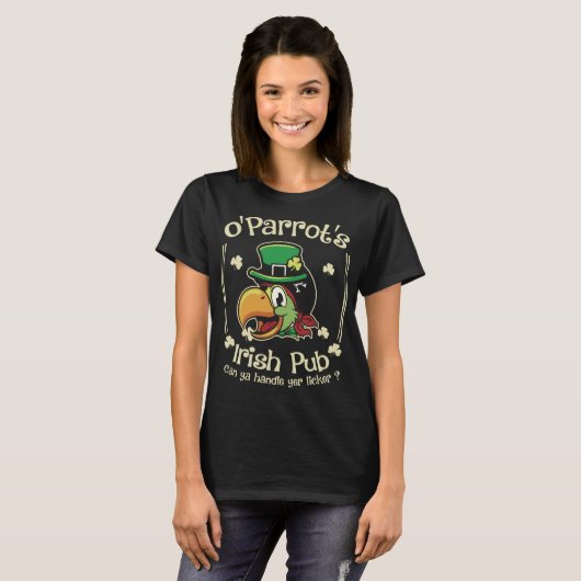 Funny St Patrick Parrot Bird T-Shirt (Vorne ganz)