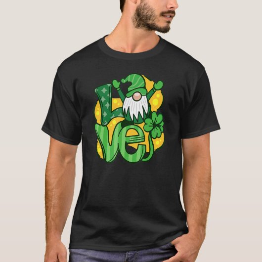 Funny St Patrick S Day 2022 Gnome Liebe T-Shirt (Vorderseite)