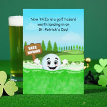 Funny St. Patrick’s Day Golf with Golf Ball Beer 