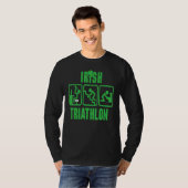 Funny St Patrick S Day Irish Triathlon Drink Crawl T-Shirt (Vorne ganz)