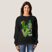 Funny St Patrick S Day Knitting Gnomes Seamstress Sweatshirt (Vorne ganz)