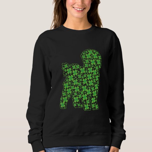 Funny St Patrick S Day Maltese Dog Kleeblatt irisc Sweatshirt (Vorderseite)