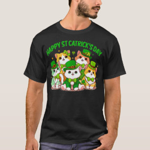 Funny St Patricks Catricks Day Cats liebt Saint P T-Shirt