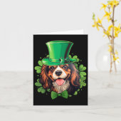 Funny St Patricks Cavalier King Charles Spaniel Karte (Gelbe Blume)