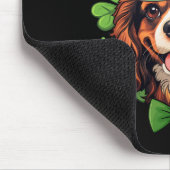 Funny St Patricks Cavalier King Charles Spaniel Mousepad (Ecke)