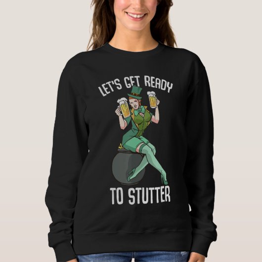 Funny St Patrick's Day Accessoires Lasse Lesen Sweatshirt (Vorderseite)