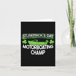 Funny St Patricks Day Adult Humor for Men Motorboa Karte