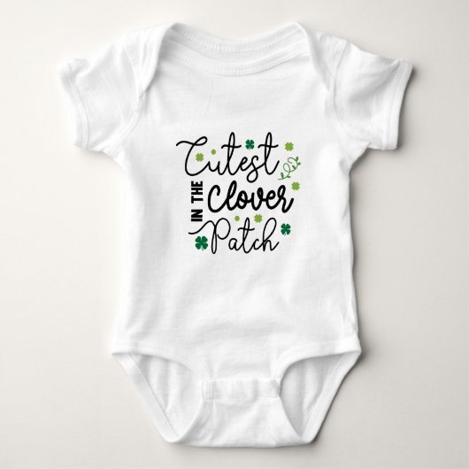 Funny St. Patrick's Day Baby Strampler (Vorderseite)