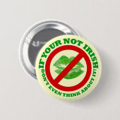Funny St Patrick's Day Button (Vorne & Hinten)