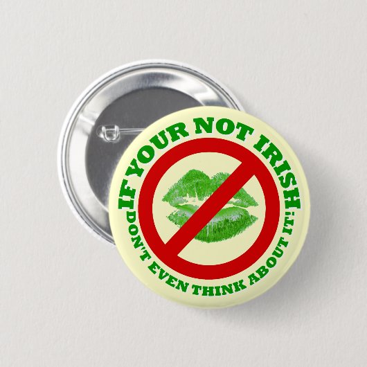 Funny St Patrick's Day Button (Vorne & Hinten)