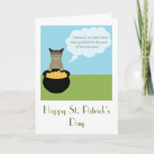 Funny St. Patrick's Day Card mit Cat Karte (Vorderseite)