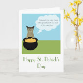 Funny St. Patrick's Day Card mit Cat Karte (Gelbe Blume)