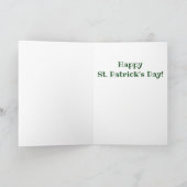 Funny St Patricks Day Cat Card Einladung (Innenseite)