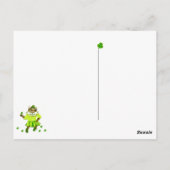 Funny St. Patrick's Day Cat Postkarte (Rückseite)