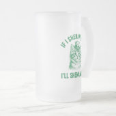 Funny St. Patrick's Day Cat Shenanigan Pun Retro Mattglas Bierglas (VorderseiteRechts)