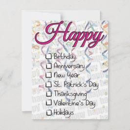 Funny St Patricks Day Checkbox Card Feiertagskarte