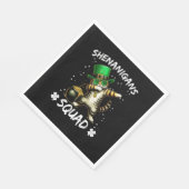 Funny St Patricks Day Dabbing Cat St Paddy Shenani Serviette (Ecke)