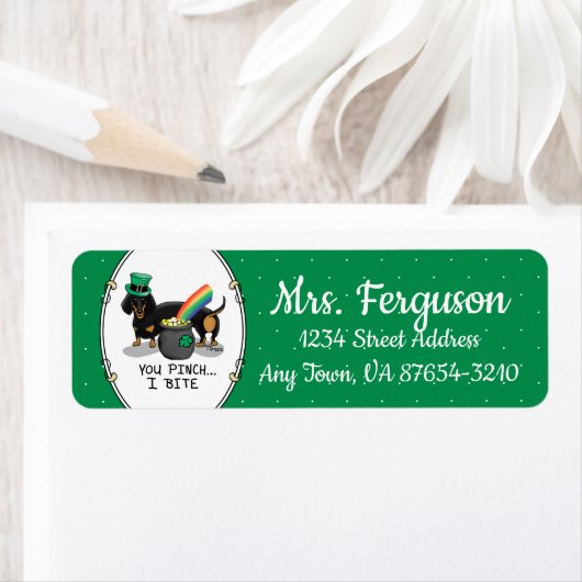 Funny St. Patrick's Day Dackel (schwarz & tan) (Insitu)