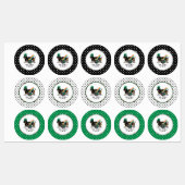 Funny St. Patrick's Day Dackel (schwarz & tan) Etiketten (Blatt)