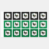 Funny St. Patrick's Day Dackel (schwarz & tan) Etiketten (Blatt)