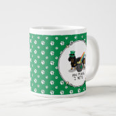 Funny St. Patrick's Day Dackel (schwarz & tan) Jumbo-Tasse (Vorderseite Rechts)