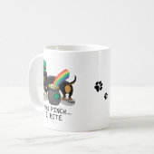 Funny St. Patrick's Day Dackel (schwarz & tan) Kaffeetasse (Vorderseite Links)