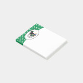 Funny St. Patrick's Day Dackel (schwarz & tan) Post-it Klebezettel (angewinkelt)