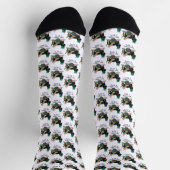 Funny St. Patrick's Day Dackel (schwarz & tan) Socken (Oben)