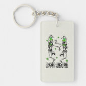 Funny St. Patrick's Day | Dead Inside | Skeletons Schlüsselanhänger (Vorderseite)
