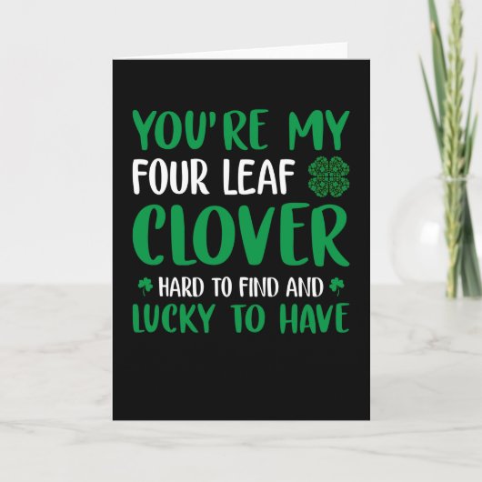 Funny St. Patrick's Day Dein bist mein 4 Leaf Clov Karte (Vorderseite)