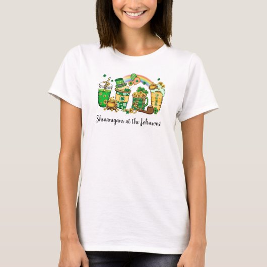 Funny St Patricks Day Design Shenanigans Sweatshi T-Shirt (Vorderseite)